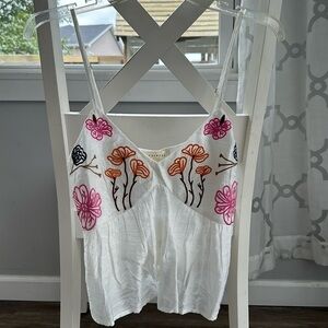 Summer embroidered crop top